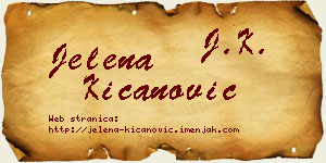 Jelena Kićanović vizit kartica